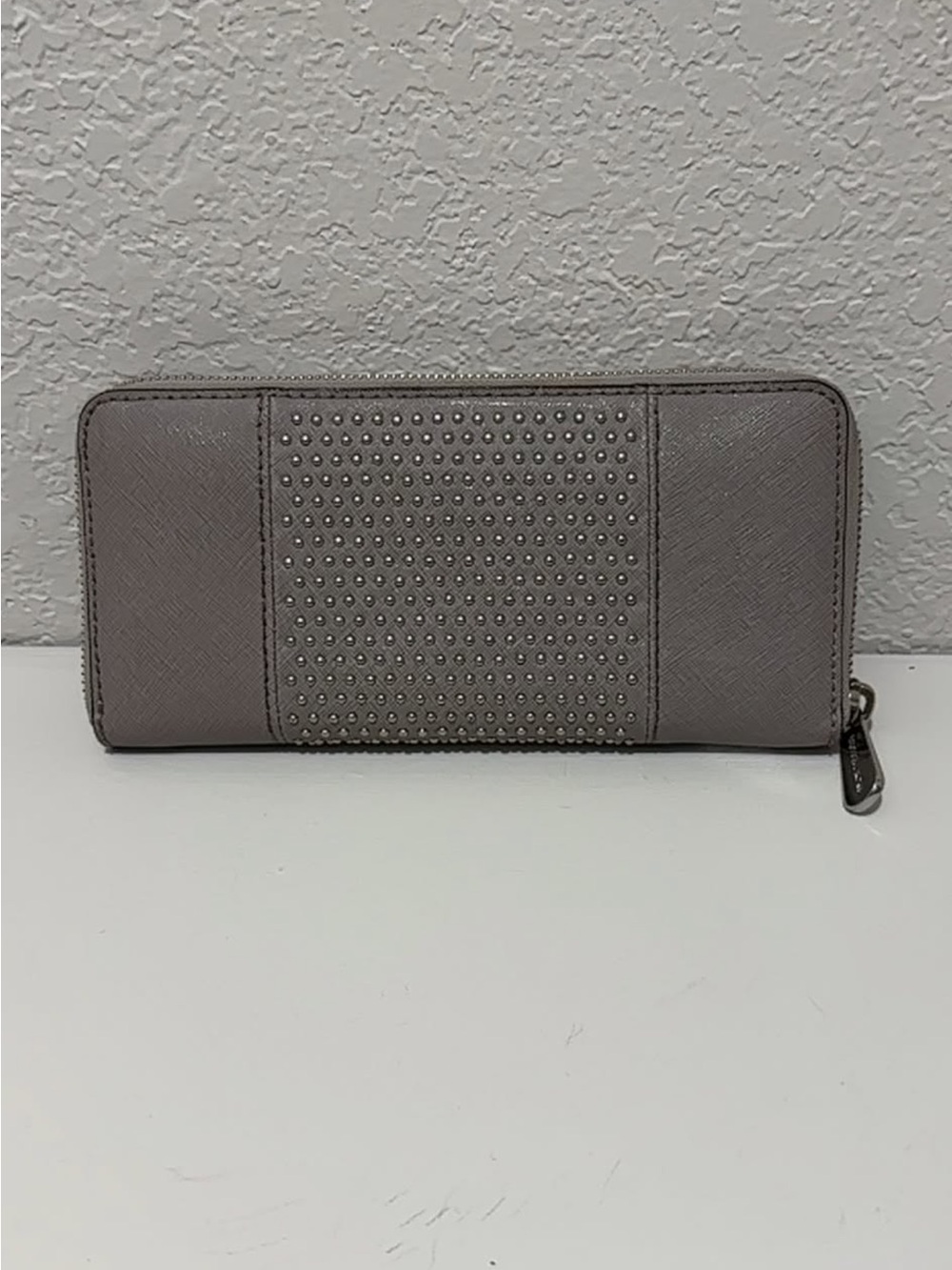Michael Kors Silver Studded Zip Wallet - Picture 3 of 4